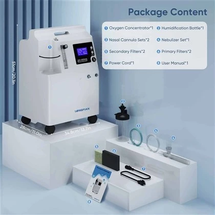 Pòtab O2 konsantrateur oksijèn Maker machin oksijèn konsantrateur pou itilize lakay ou